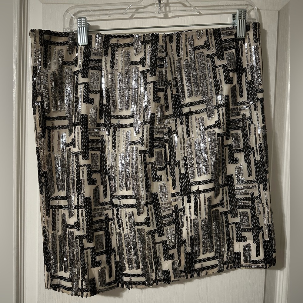 RW&Co geometric shape sequin skirt